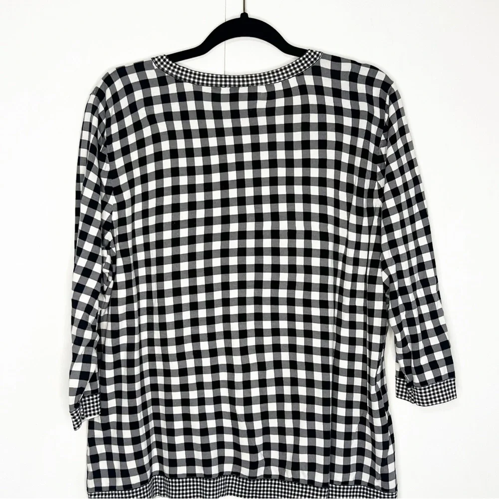 Talbots Gingham Cardigan Sweater Set - Picture 3 of 10